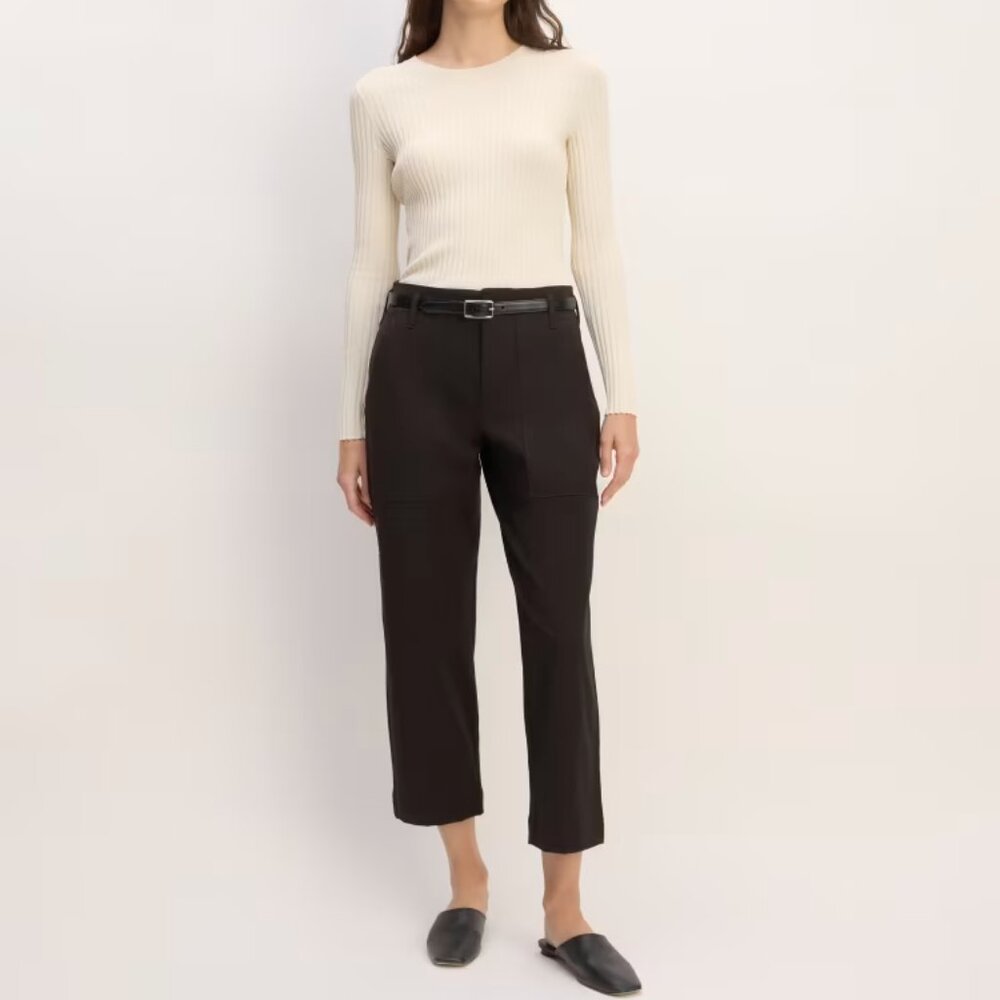 Everlane The Bi-Stretch Utility Pant in Black NWT